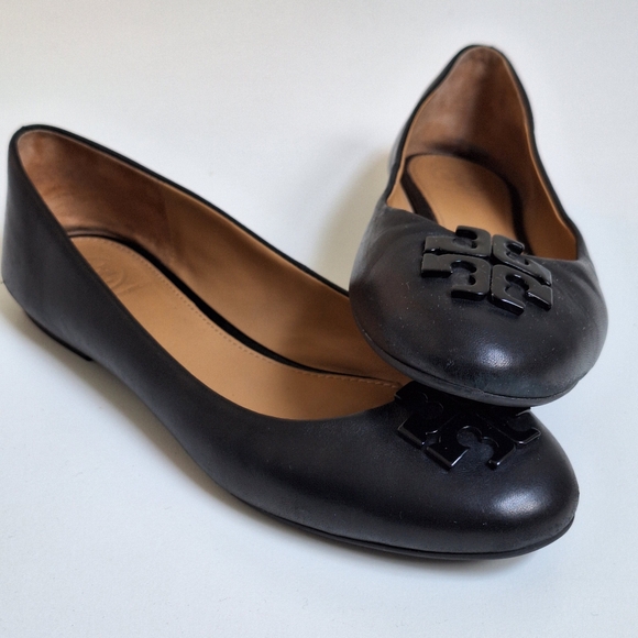 Tory Burch Lowell Ballet Flats | Size 8 | Black Leather - Picture 10 of 11